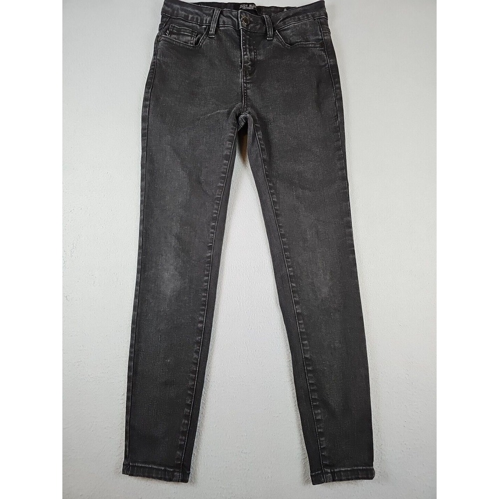 Judy Blue Women's 5/27 28x27.5 Skinny Fit Jeans JB8883 Mid Rise‎ Black